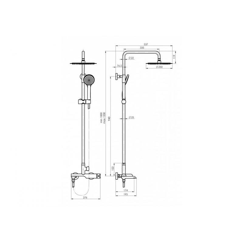 RUBINETA TUŠ SET OLO+ULTRA-10 (SW) (DV3/4) 625125  Cijena